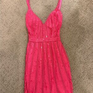 Primavera Pink Sequin Gown